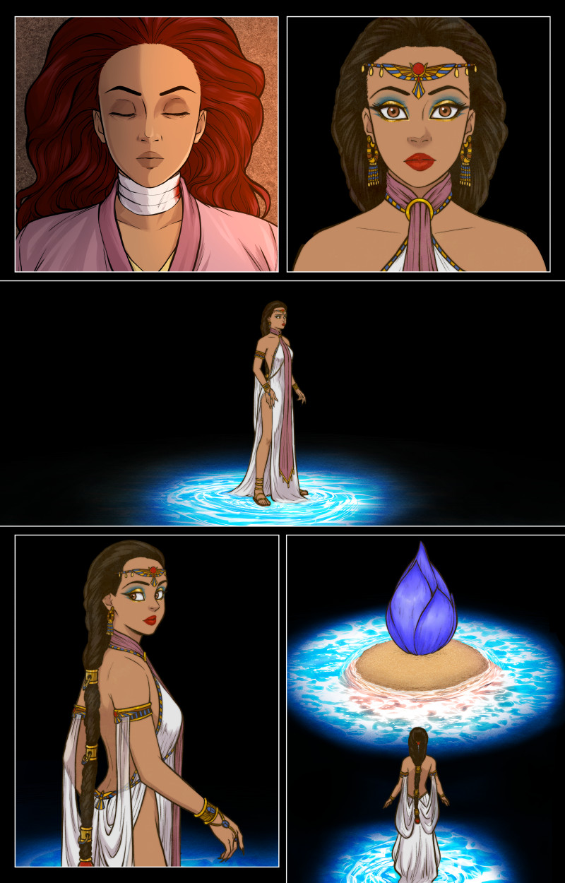 "Do you like my dress? I imagined it myself."